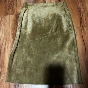 Vintage Gucci suede leather skirt